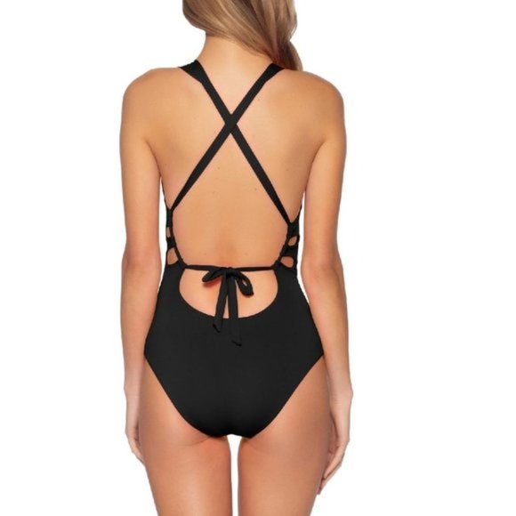 NWOT BECCA COLOR CODE ONE-PIECE SWIMSUIT - Picture 2 of 6
